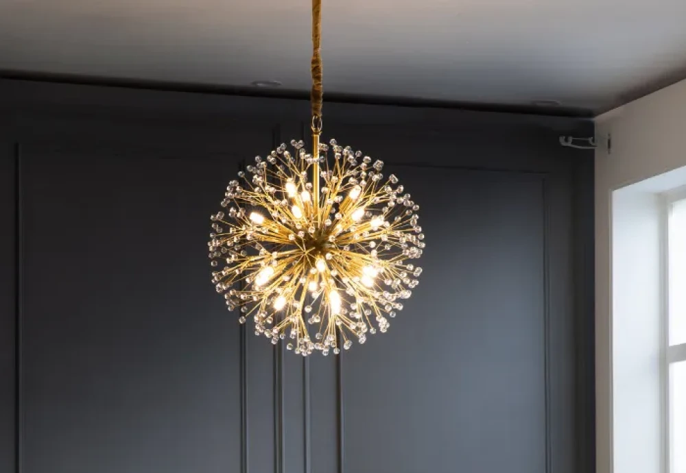 flush crystal chandelier